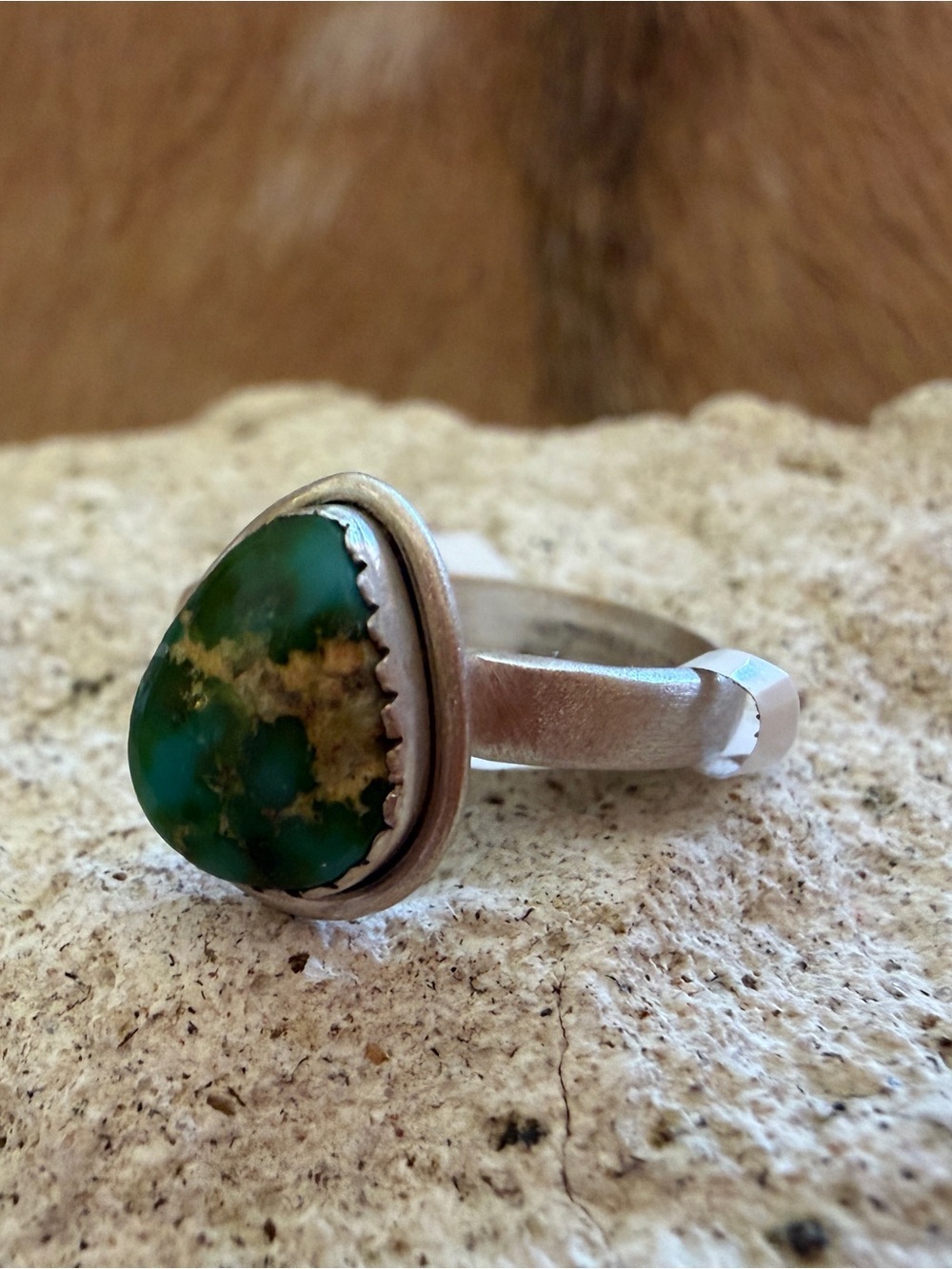 ❤️ Sonoran Gold Turquoise Adjustable 6.5 to 8.25 Matte Sterling 925 WOW Matrix